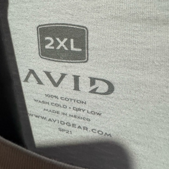 Avid Fishing Gear Men’s T Shirt Gray T-Shirt New with tags Size 2XLarge Cotton - Picture 6 of 8